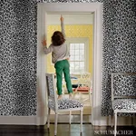 ICONIC LEOPARD fabric GRAPHITE color by Schumacher