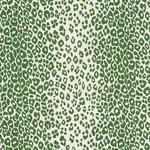 ICONIC LEOPARD fabric GREEN color by Schumacher