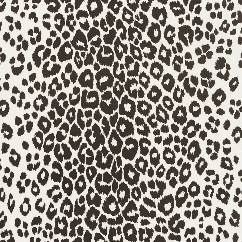 ICONIC LEOPARD INDOOR/OUTDOOR fabric GRAPHITE color by Schumacher