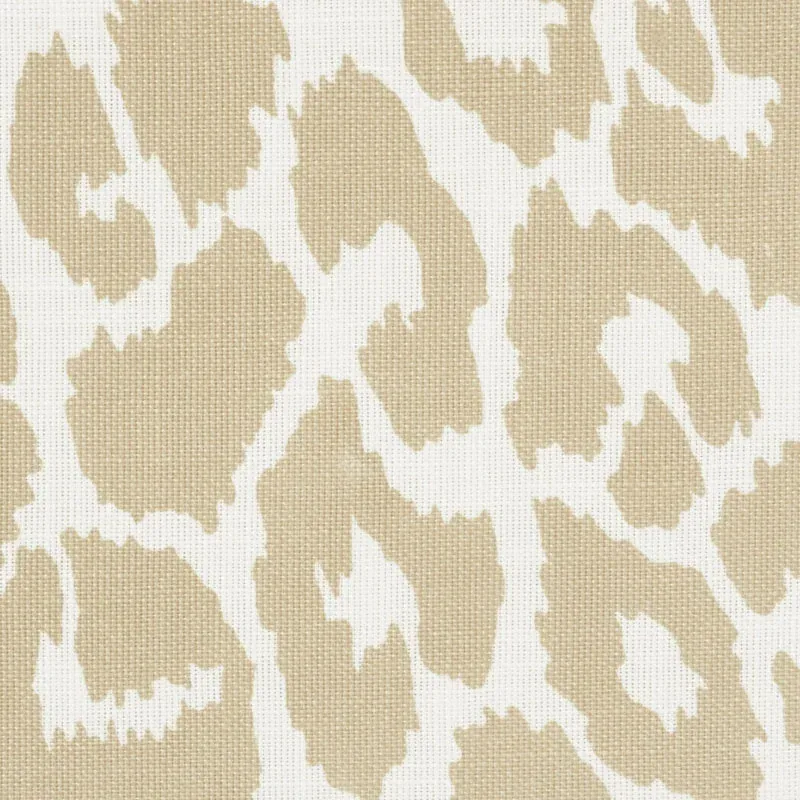 ICONIC LEOPARD INDOOR/OUTDOOR fabric LINEN color by Schumacher