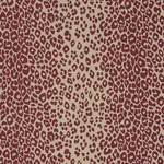 ICONIC LEOPARD fabric RAISIN/NATURAL color by Schumacher