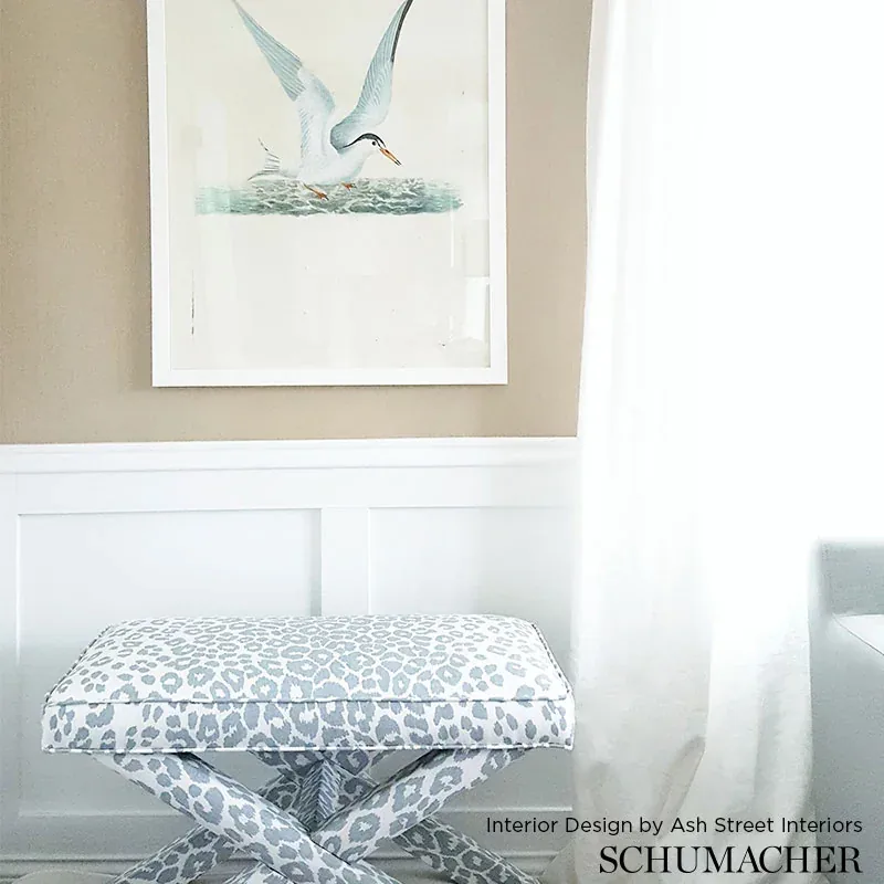 ICONIC LEOPARD fabric RAISIN/NATURAL color by Schumacher