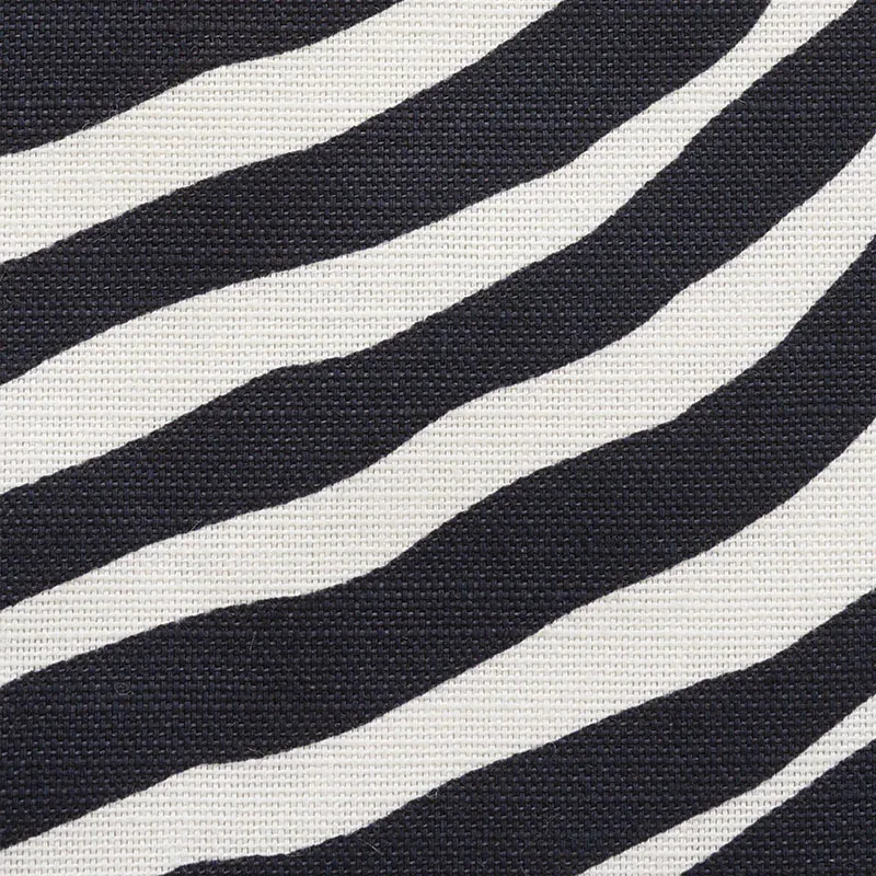 ICONIC ZEBRA fabric BLACK color by Schumacher