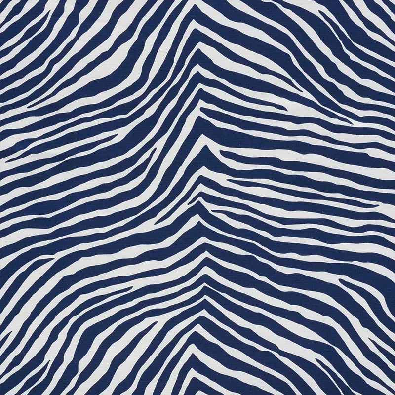 ICONIC ZEBRA fabric BLUE color by Schumacher