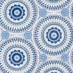 IDRIS EMBROIDERY fabric BLUES color by Schumacher