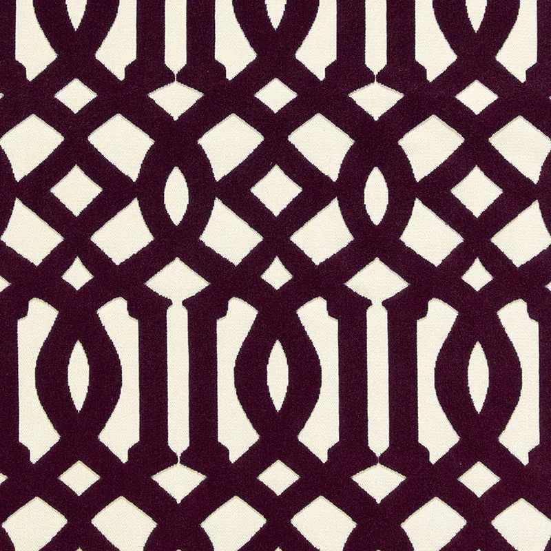 IMPERIAL TRELLIS VELVET fabric BYZANTINE color by Schumacher