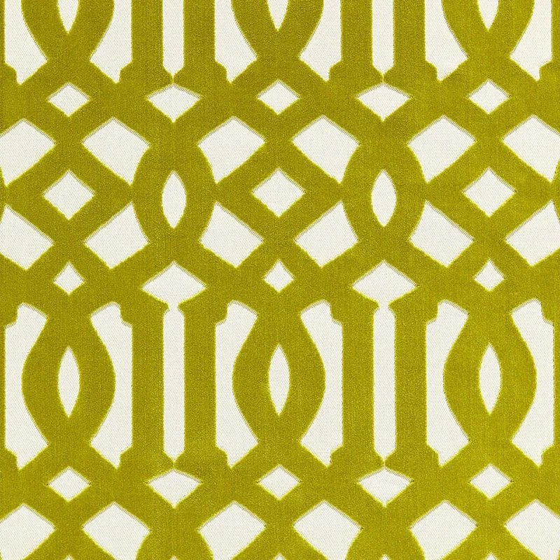 65591 | IMPERIAL TRELLIS VELVET – CHARTREUSE