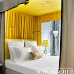 INCOMPARABLE MOIRÉ Fabric – CITRON | Schumacher | Wallpaper INCOMPARABLE MOIRÉ fabric CITRON color by Schumacher
