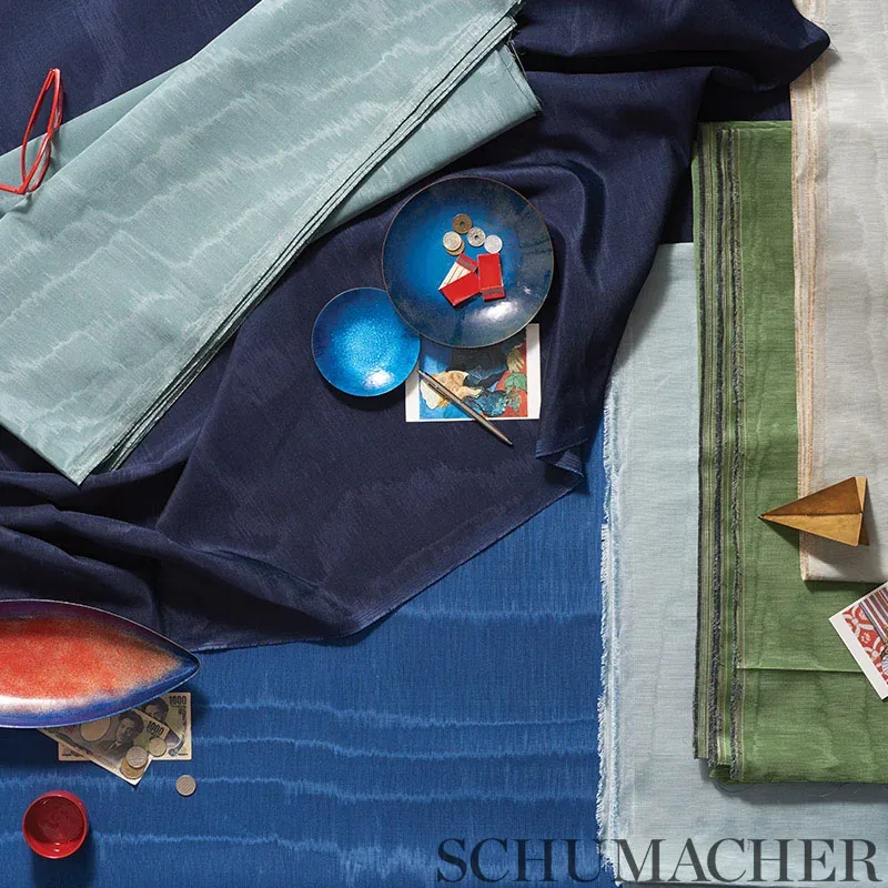 INCOMPARABLE MOIRÉ fabric PEARL color by Schumacher