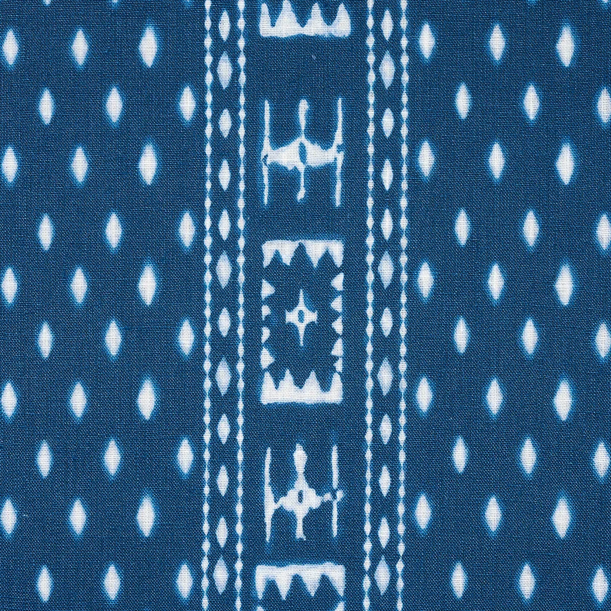 INDAH BATIK Fabric – INDIGO | Schumacher | Wallpaper Twins INDAH BATIK fabric INDIGO color by Schumacher