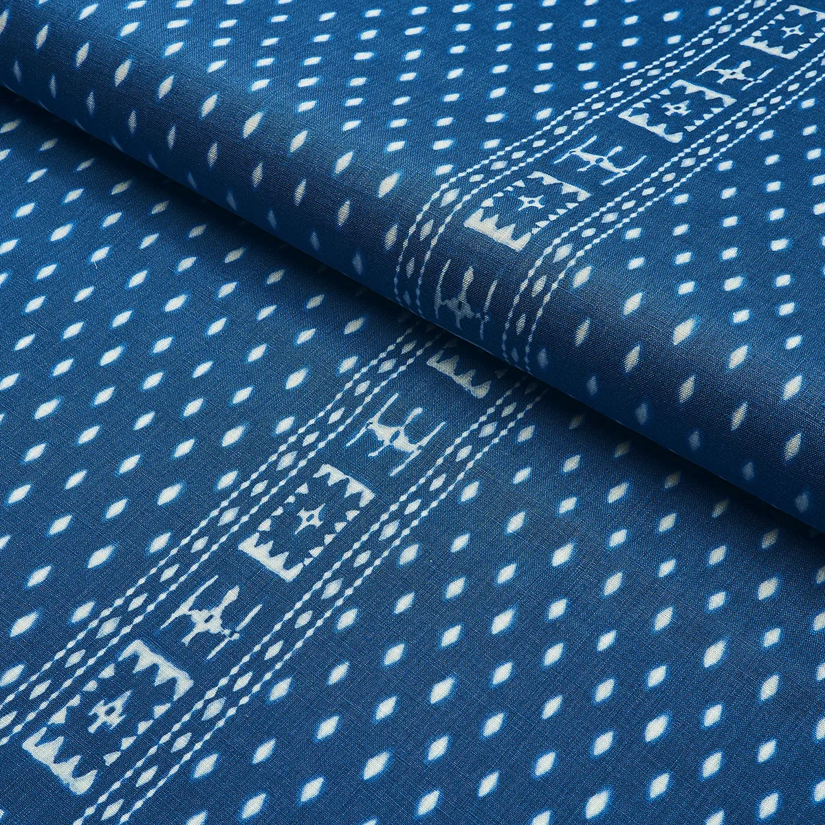 INDAH BATIK Fabric – INDIGO | Schumacher | Wallpaper Twins INDAH BATIK fabric INDIGO color by Schumacher