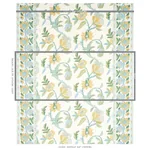 INDALI BORDERED LINEN fabric CITRON AND MINERAL color by Schumacher