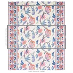 INDALI BORDERED LINEN Fabric – ROSE AND INDIGO | Schumacher INDALI BORDERED LINEN fabric ROSE AND INDIGO color by Schumacher