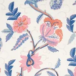 INDALI BORDERED LINEN Fabric – ROSE AND INDIGO | Schumacher INDALI BORDERED LINEN fabric ROSE AND INDIGO color by Schumacher