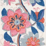 INDALI BORDERED LINEN Fabric – ROSE AND INDIGO | Schumacher INDALI BORDERED LINEN fabric ROSE AND INDIGO color by Schumacher