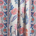 INDALI BORDERED LINEN Fabric – ROSE AND INDIGO | Schumacher INDALI BORDERED LINEN fabric ROSE AND INDIGO color by Schumacher