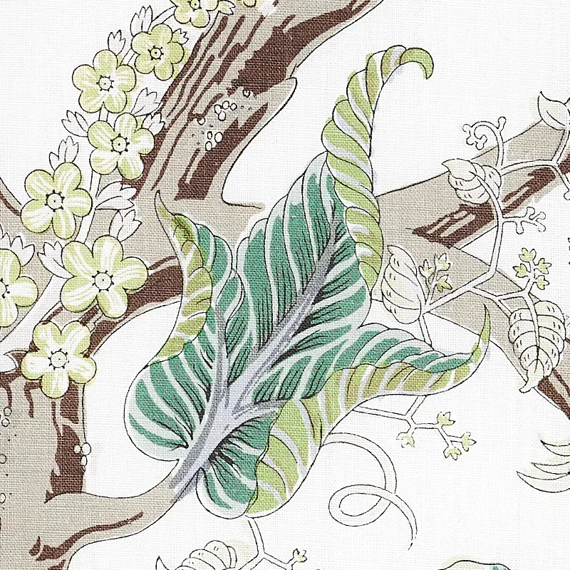 INDIAN ARBRE Fabric – CITRON | Schumacher | Wallpaper Twins INDIAN ARBRE fabric CITRON color by Schumacher