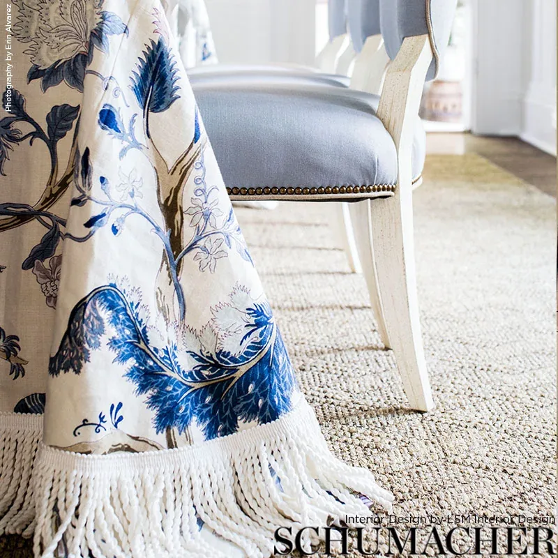 INDIAN ARBRE Fabric – HYACINTH | Schumacher | Wallpaper Twin INDIAN ARBRE fabric HYACINTH color by Schumacher
