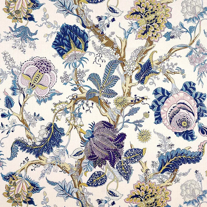 INDIAN ARBRE fabric HYACINTH color by Schumacher