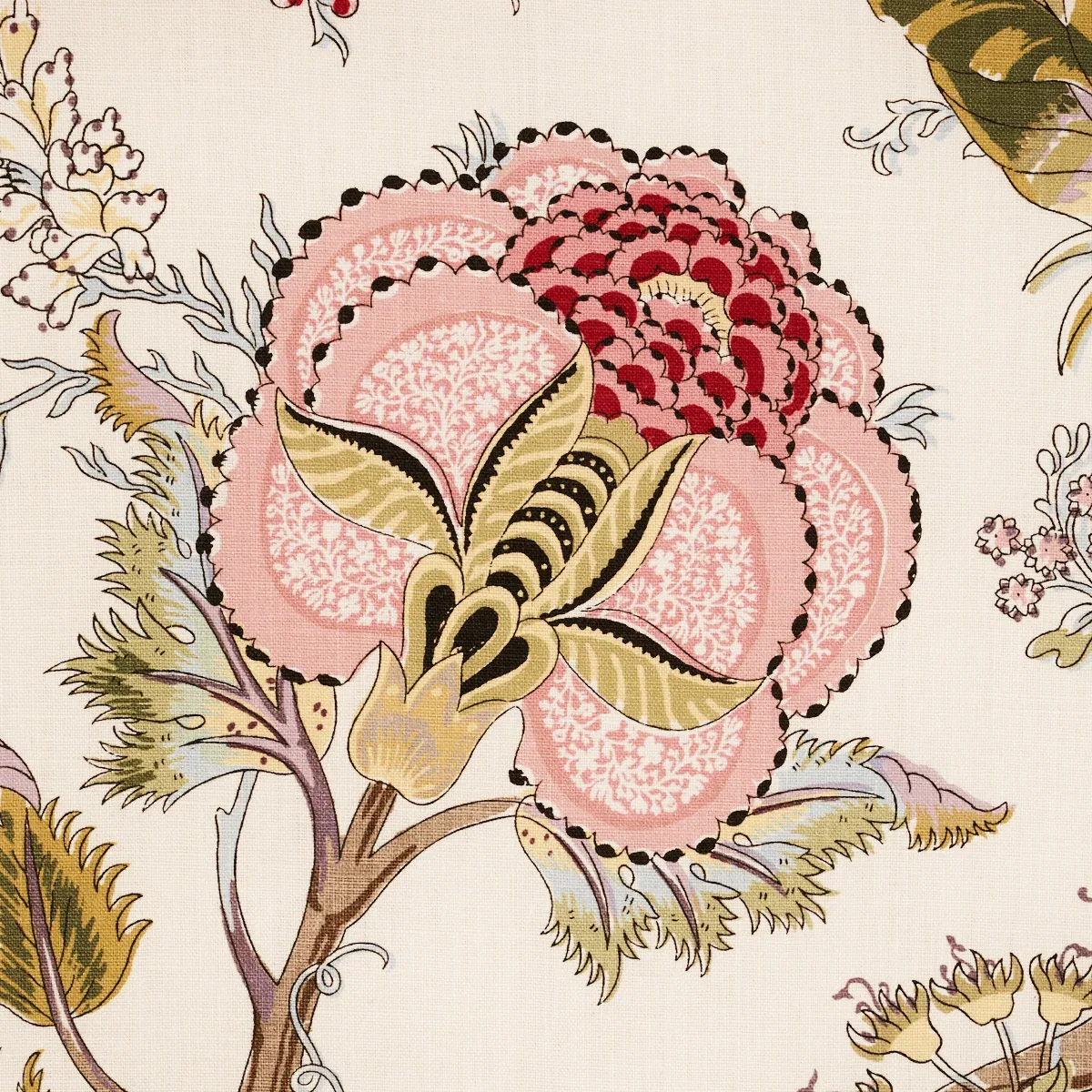INDIAN ARBRE Fabric – SPRING | Schumacher | Wallpaper Twins INDIAN ARBRE fabric SPRING color by Schumacher