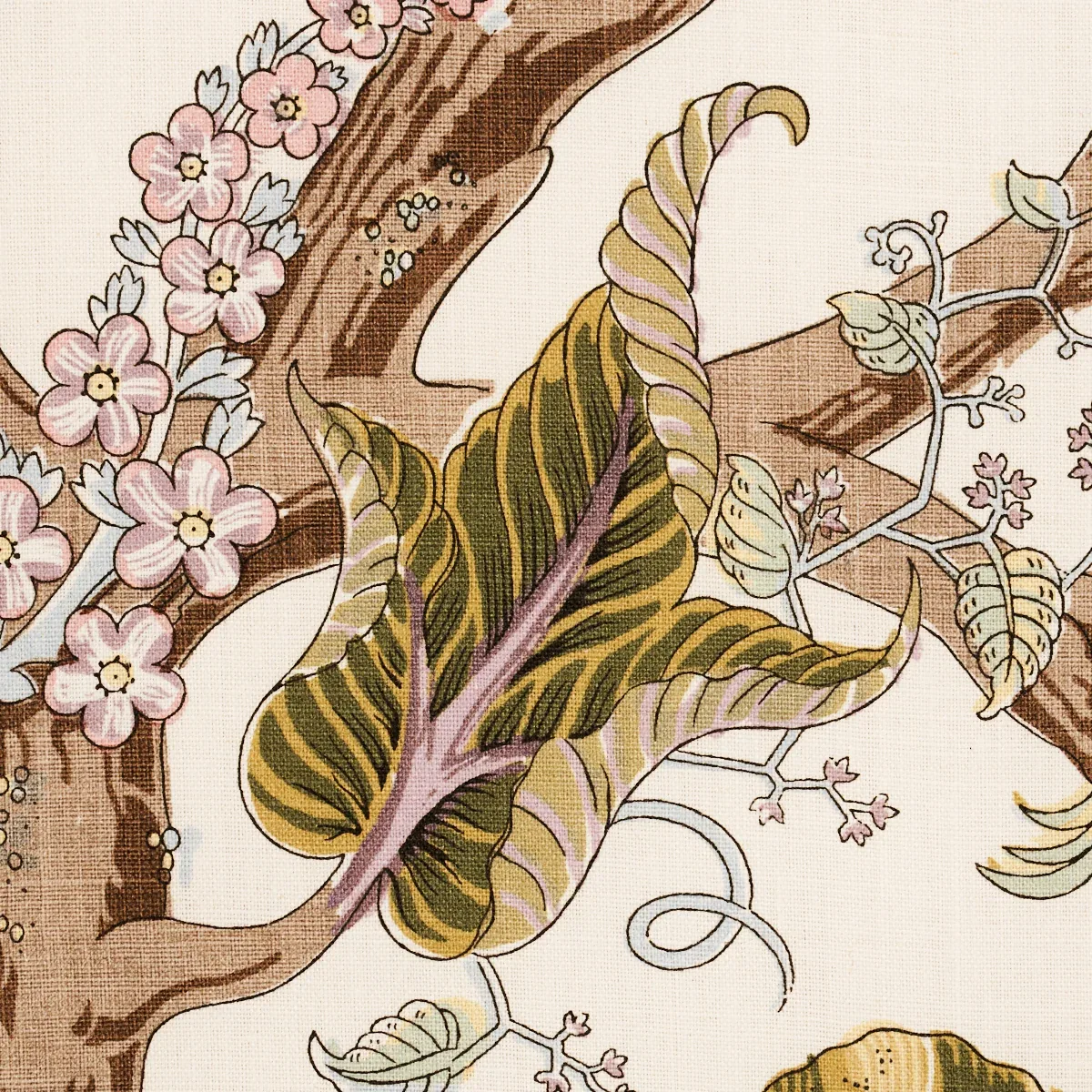 INDIAN ARBRE Fabric – SPRING | Schumacher | Wallpaper Twins INDIAN ARBRE fabric SPRING color by Schumacher