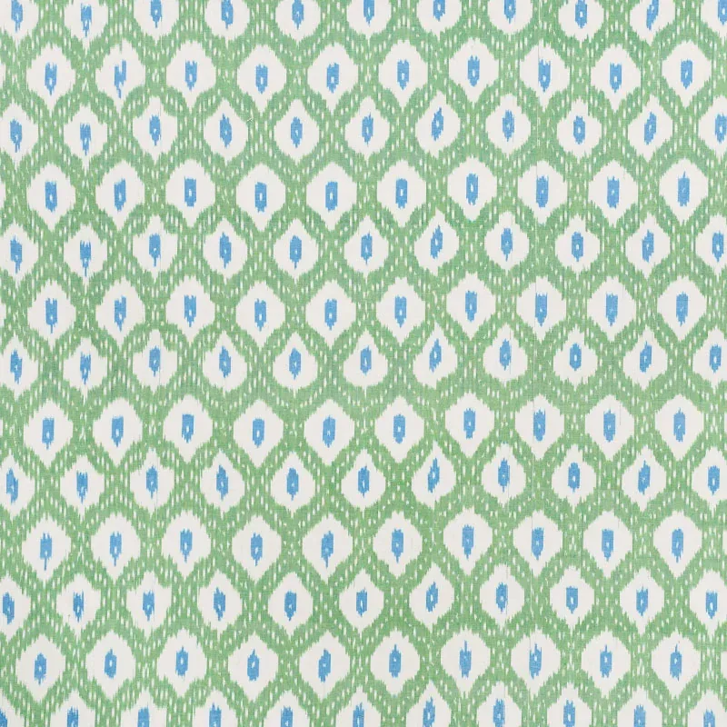 INDIO IKAT fabric GREEN color by Schumacher