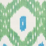 INDIO IKAT fabric GREEN color by Schumacher