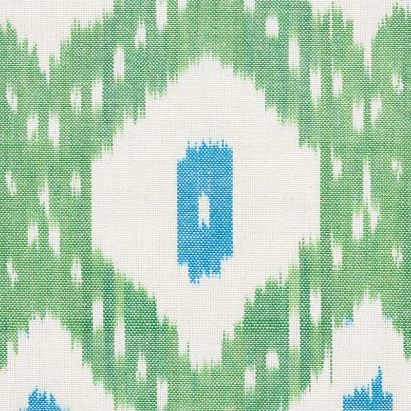 INDIO IKAT fabric GREEN color by Schumacher