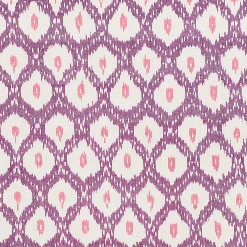 INDIO IKAT fabric PURPLE color by Schumacher
