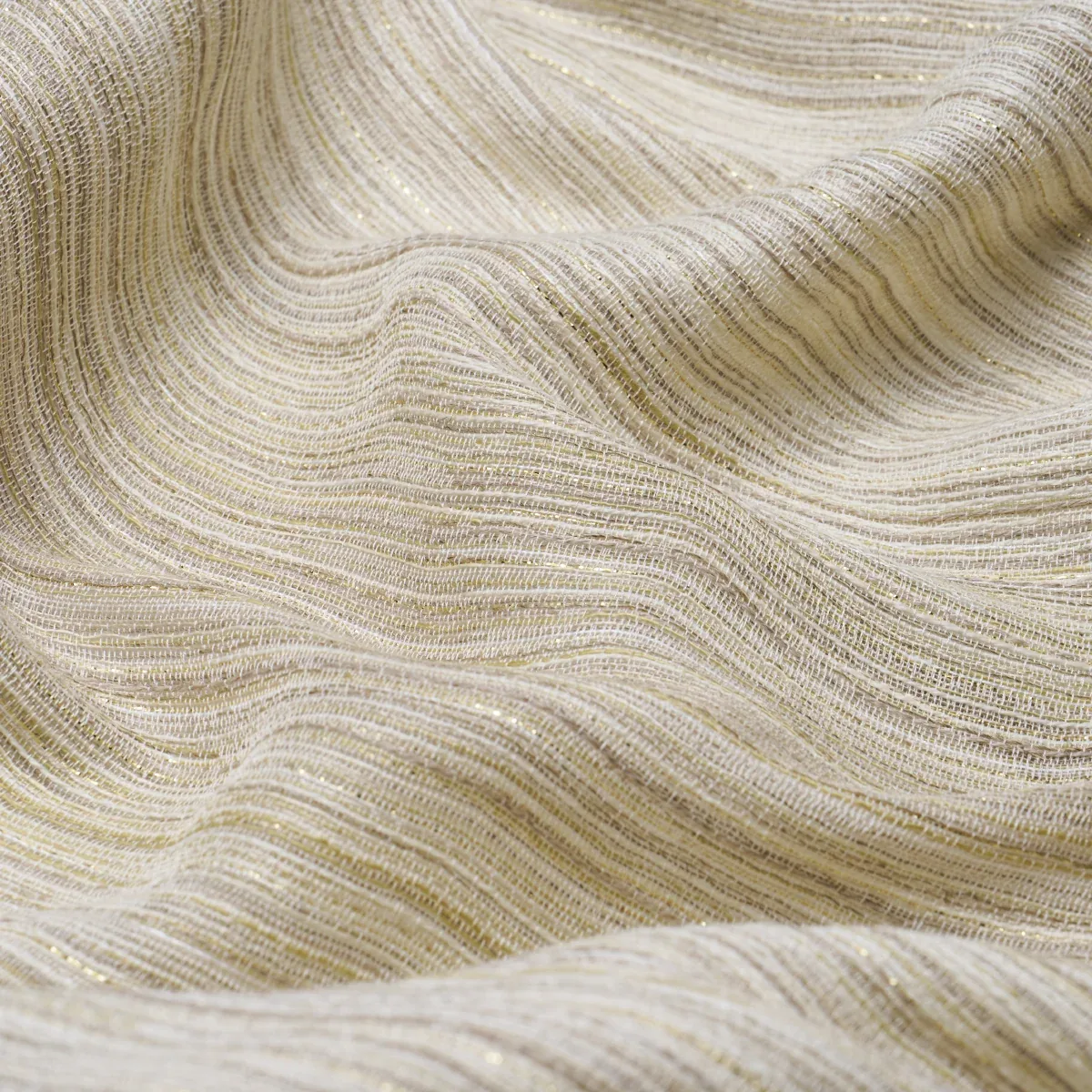 INES ALPACA LINEN SHEER fabric SOFT GOLD color by Schumacher