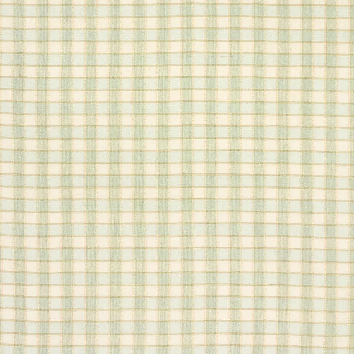 INGRID SILK CHECK fabric SEASPRAY color by Schumacher