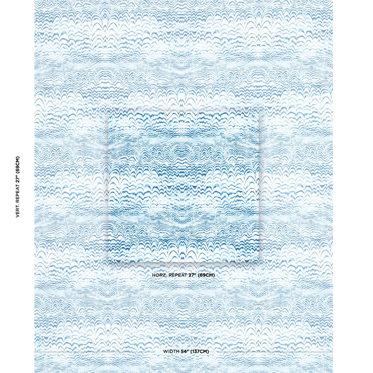 INK WAVE PRINT INDOOR/OUTDOOR Fabric – INDIGO | Schumacher | INK WAVE PRINT INDOOR/OUTDOOR fabric INDIGO color by Schumacher