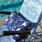 INK WAVE PRINT INDOOR/OUTDOOR Fabric – INDIGO | Schumacher | INK WAVE PRINT INDOOR/OUTDOOR fabric INDIGO color by Schumacher