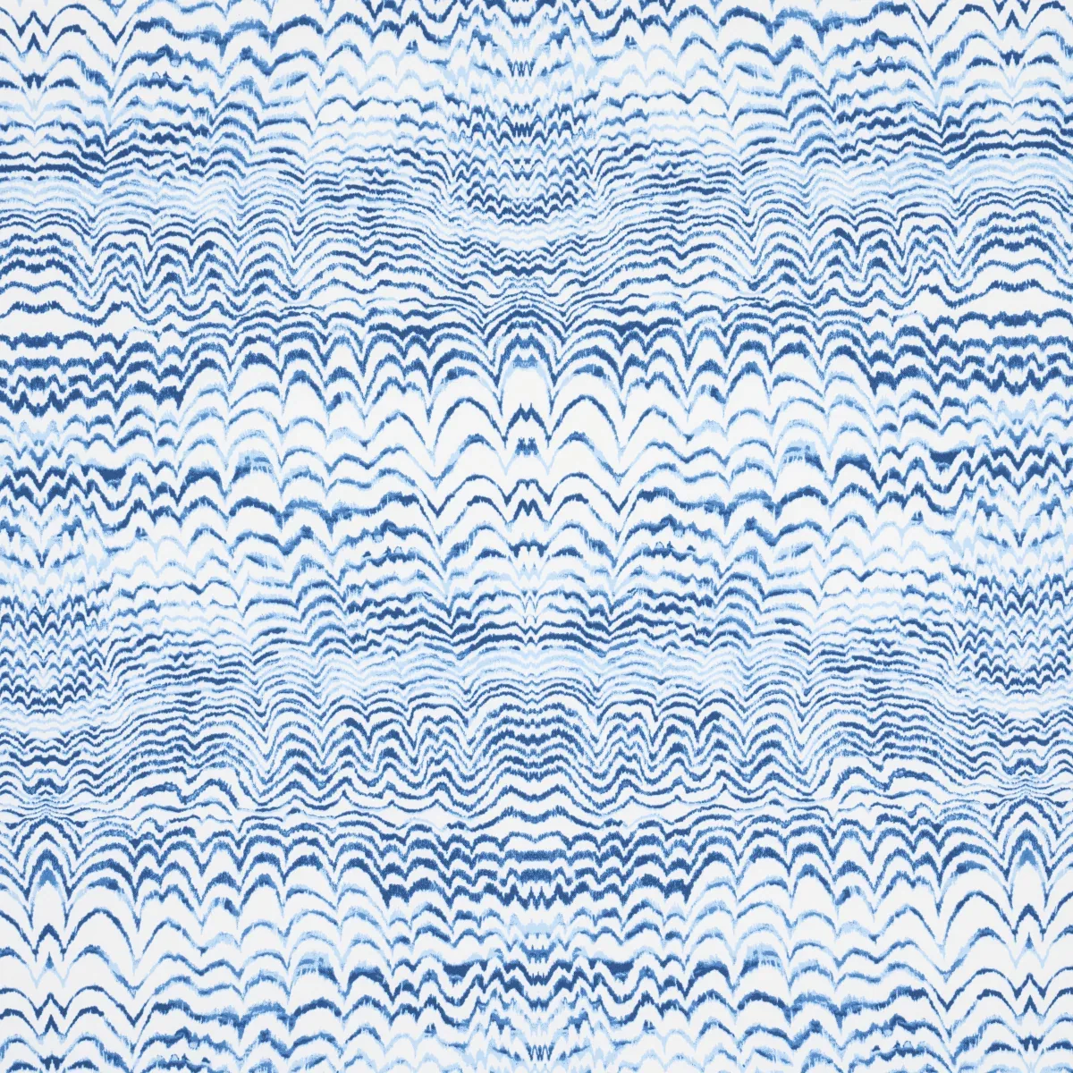 INK WAVE PRINT INDOOR/OUTDOOR fabric INDIGO color by Schumacher