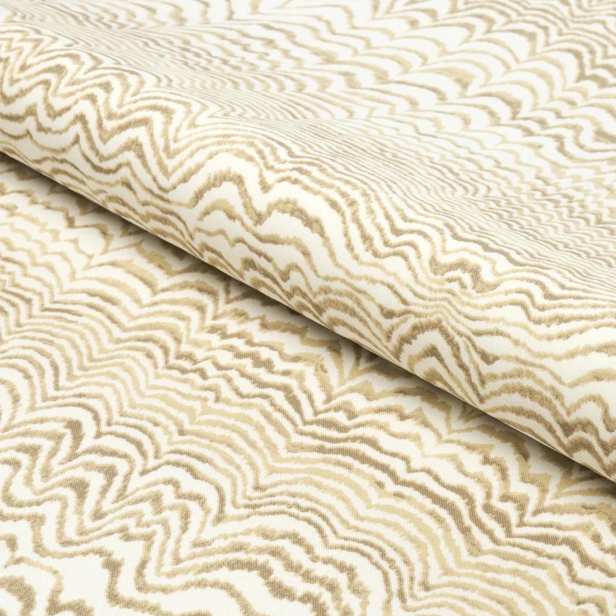 INK WAVE PRINT INDOOR/OUTDOOR fabric NATURAL color by Schumacher