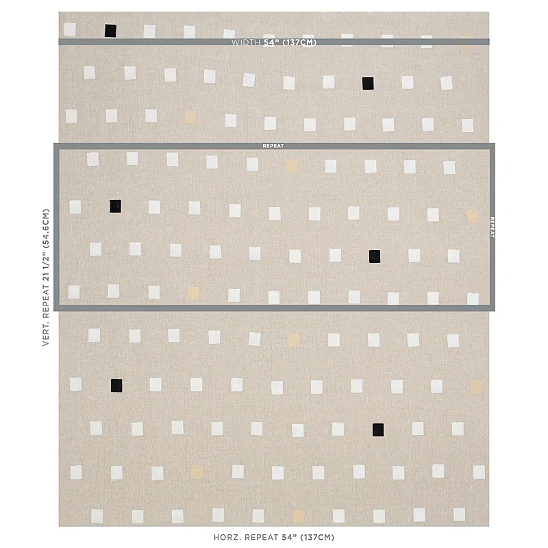 INKWELL HAND BLOCK fabric NATURAL color by Schumacher