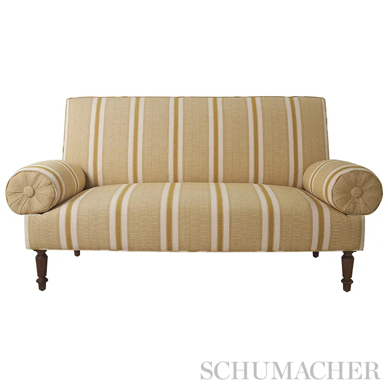 IPALA HAND WOVEN STRIPE fabric YELLOW color by Schumacher