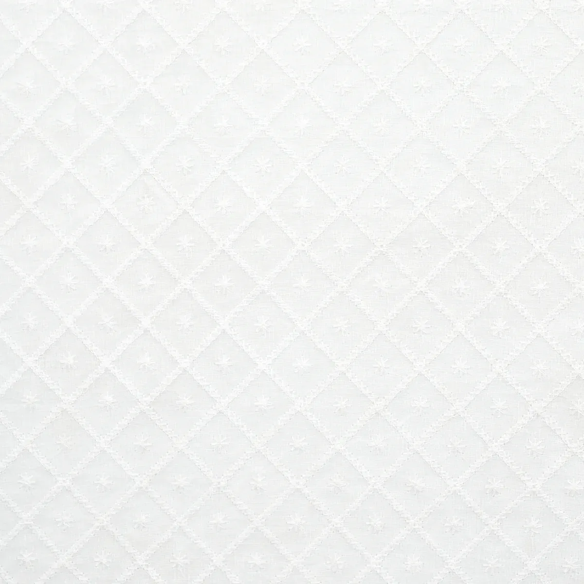 Isabella Sheer Embroidery fabric IVORY color by Schumacher