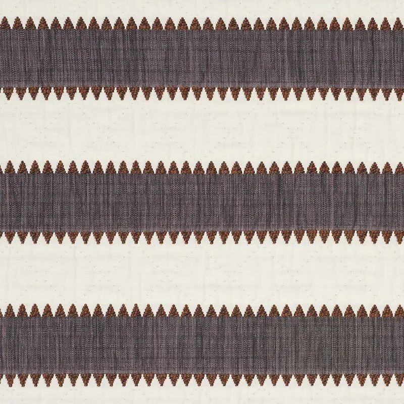 ISOLDE STRIPE MATELASSÉ fabric CINDER color by Schumacher
