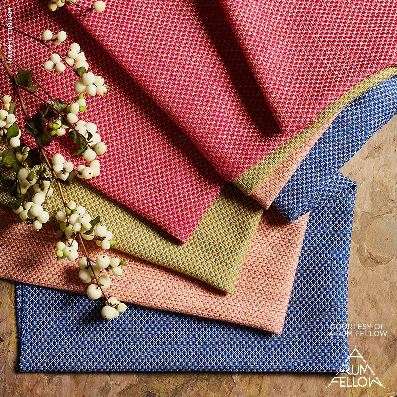 ISPA HAND WOVEN PLAIN fabric ROSA color by Schumacher