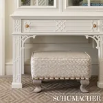 IVINS EMBROIDERY Fabric – GREY | Schumacher | Wallpaper Twin IVINS EMBROIDERY fabric GREY color by Schumacher