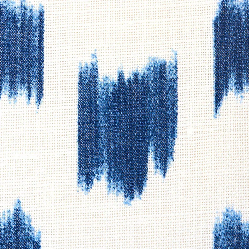 IZMIR IKAT Fabric – BLUE | Schumacher | Wallpaper Twins IZMIR IKAT fabric BLUE color by Schumacher