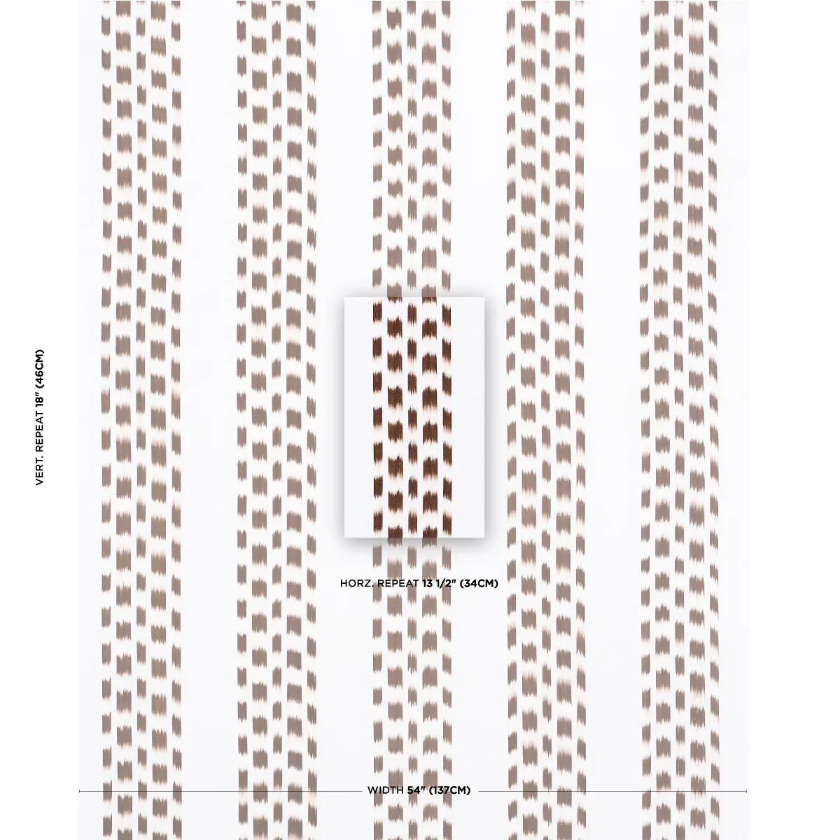 IZMIR IKAT STRIPE Fabric – COCOA | Schumacher | Wallpaper Tw IZMIR IKAT STRIPE fabric COCOA color by Schumacher