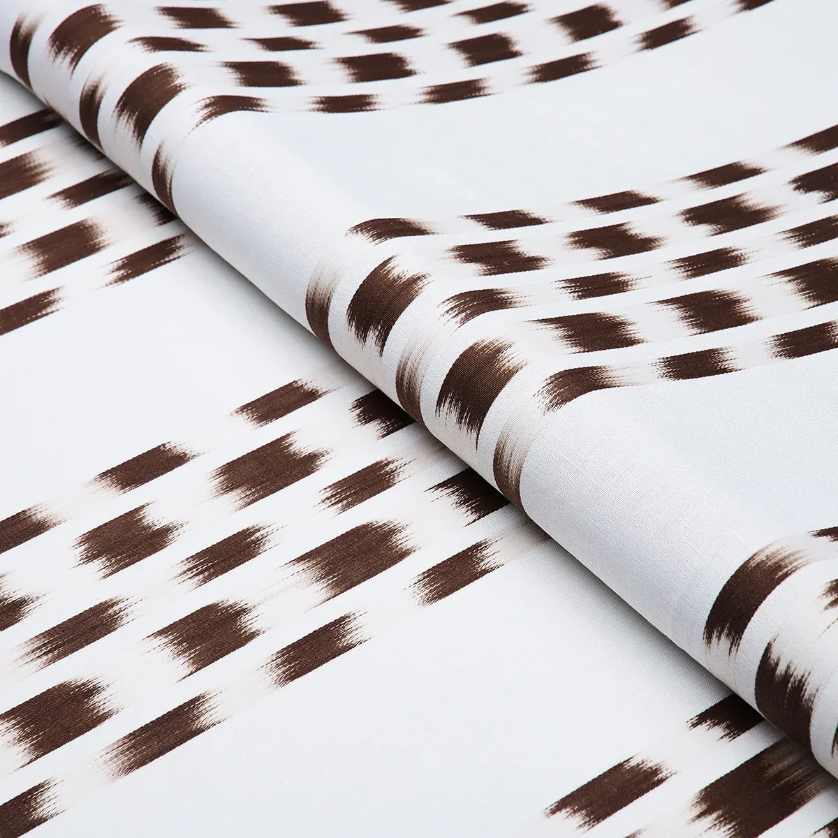 IZMIR IKAT STRIPE Fabric – COCOA | Schumacher | Wallpaper Tw IZMIR IKAT STRIPE fabric COCOA color by Schumacher