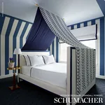 IZMIR IKAT STRIPE Fabric – INDIGO | Schumacher | Wallpaper T IZMIR IKAT STRIPE fabric INDIGO color by Schumacher