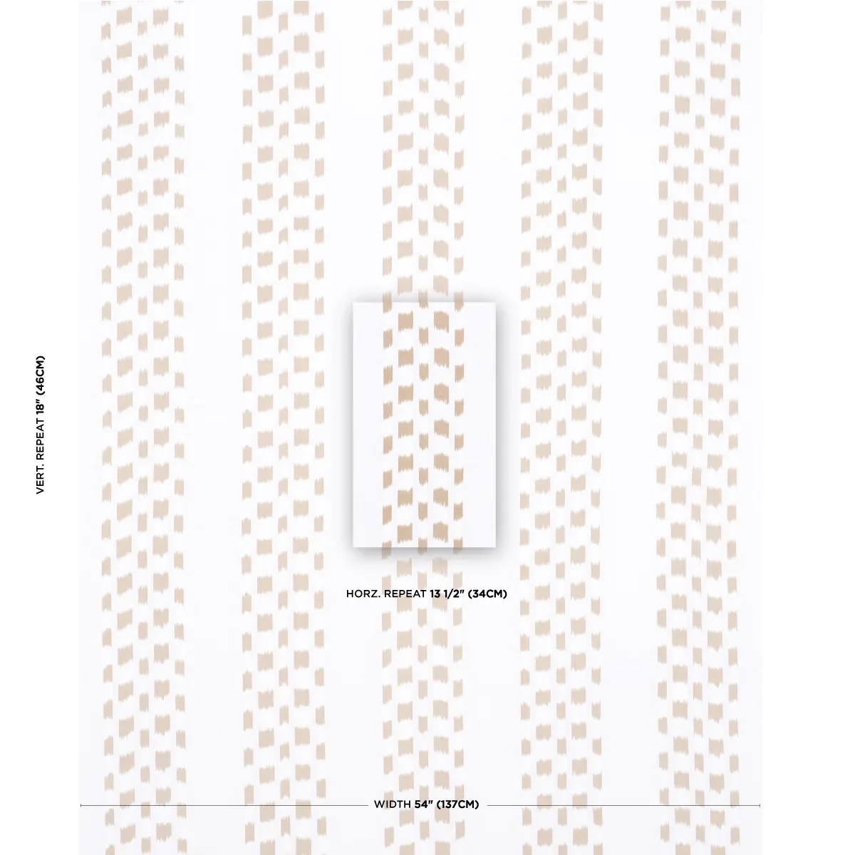IZMIR IKAT STRIPE fabric SAND color by Schumacher