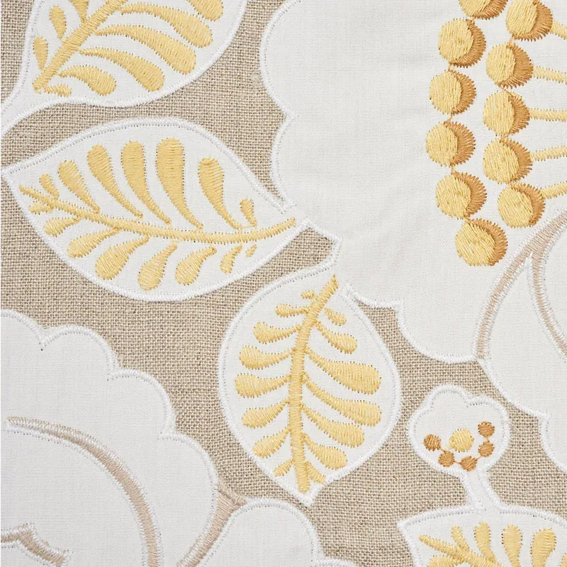 JACKIE APPLIQUÉ EMBROIDERY fabric NATURAL color by Schumacher