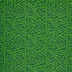 JAGGED MAZE fabric GREEN color by Schumacher