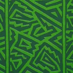 JAGGED MAZE fabric GREEN color by Schumacher