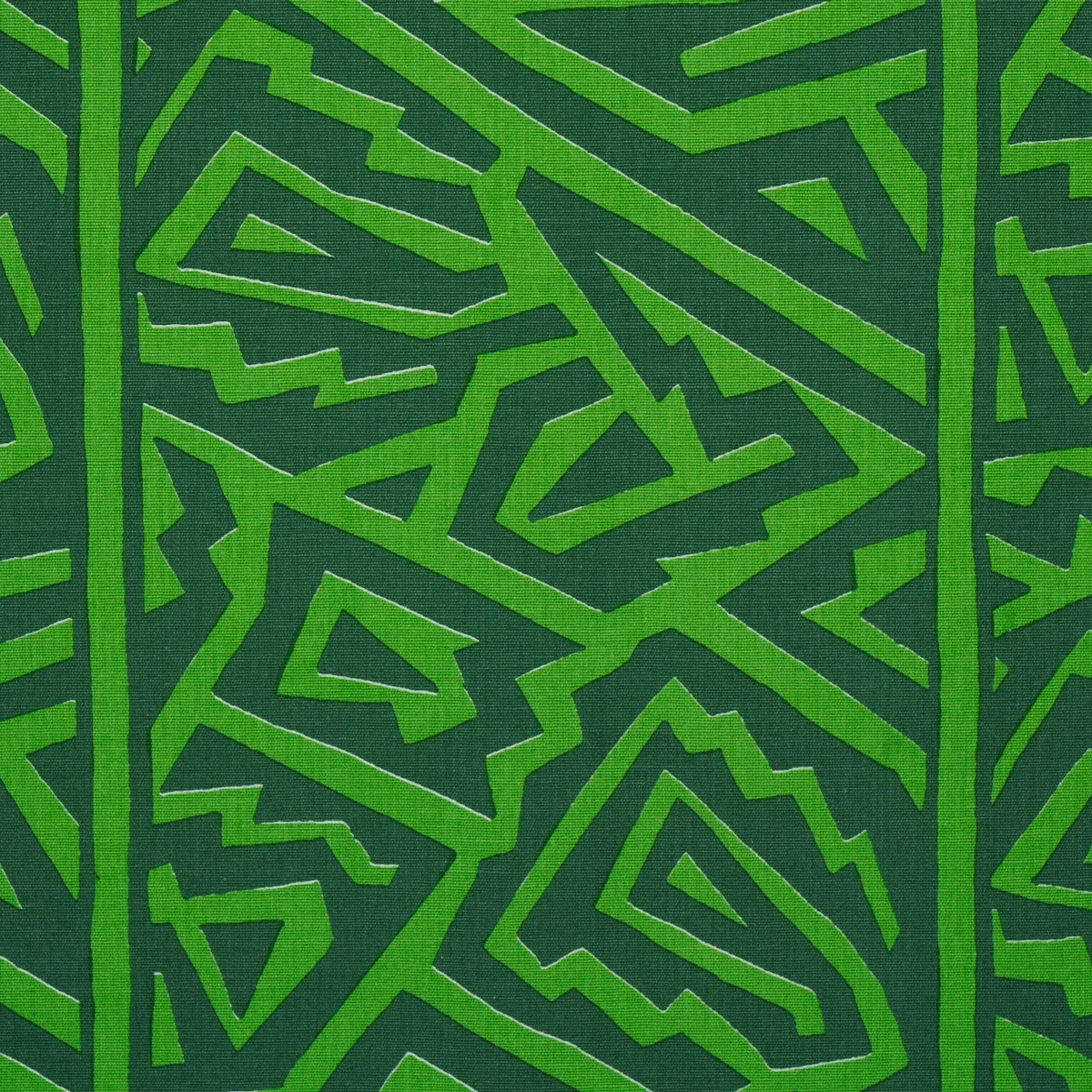 JAGGED MAZE fabric GREEN color by Schumacher